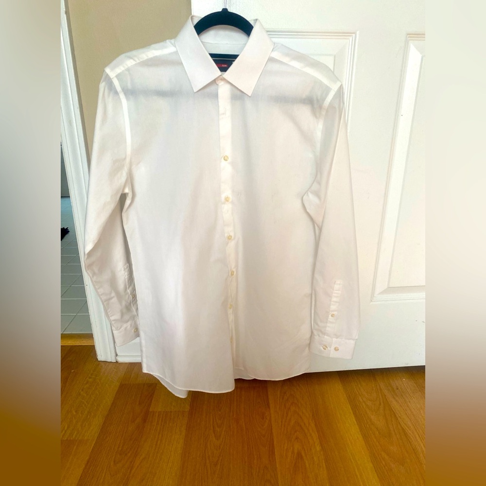 Classic White Men's Dress Shirt